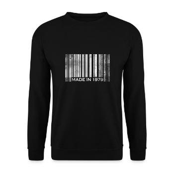 40. Geburtstag Geschenk Jahrgang 1979 Shirt - Unisex Pullover - Schwarz - Vorne - Alina (178cm) & Michal (187cm)