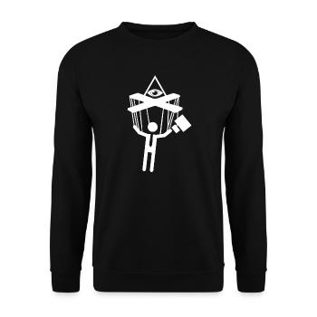 Gift pyramid sun eye Illuminati Egypt - Unisex Sweatshirt - black - Front - Alina (178cm) & Michal (187cm)
