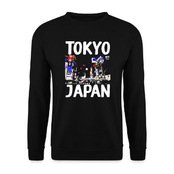 Tokyo Japan - Unisex Sweatshirt - black - Front - Alina (178cm) & Michal (187cm)