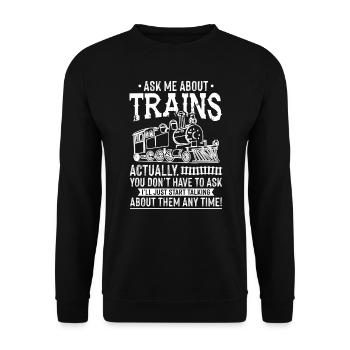 Train - Unisex Sweatshirt - black - Front - Alina (178cm) & Michal (187cm)