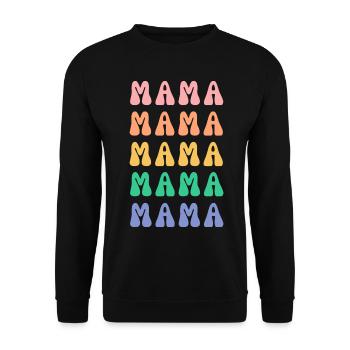 MAMA - Unisex Sweatshirt - black - Front - Alina (178cm) & Michal (187cm)