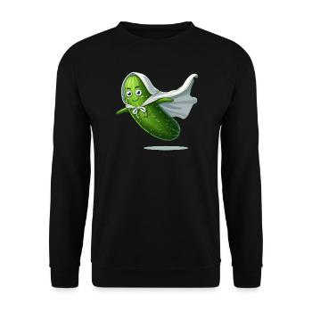Flying Cucumber - Unisex Sweatshirt - black - Front - Alina (178cm) & Michal (187cm)