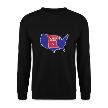 Minnesota Design für patriotische Minnesotaner - Unisex Pullover - Schwarz - Vorne - Alina (178cm) & Michal (187cm)