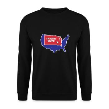 South Dakota Design für patriotische South Dakotan - Unisex Pullover - Schwarz - Vorne - Alina (178cm) & Michal (187cm)