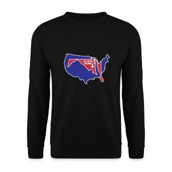 Maryland State Design für patriotische Marylander - Unisex Pullover - Schwarz - Vorne - Alina (178cm) & Michal (187cm)