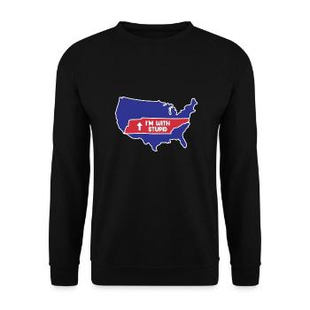 Tennessee Design für patriotische Tennesseaner - Unisex Pullover - Schwarz - Vorne - Alina (178cm) & Michal (187cm)