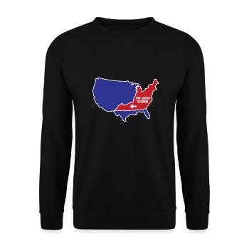 Virginia US Design für patriotische Virginianer - Unisex Pullover - Schwarz - Vorne - Alina (178cm) & Michal (187cm)