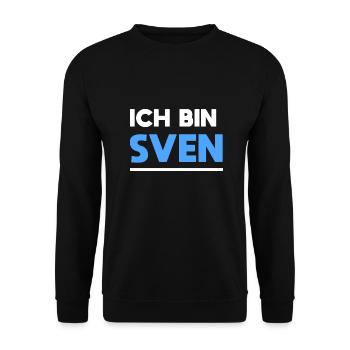 Sven Name Spruch für stolze Svens - Unisex Pullover - Schwarz - Vorne - Alina (178cm) & Michal (187cm)