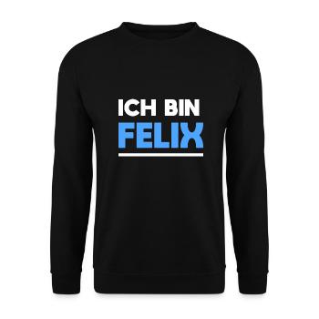 Felix Name Spruch für stolze Felixs - Unisex Pullover - Schwarz - Vorne - Alina (178cm) & Michal (187cm)