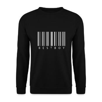 Bestboy Barcode - best friend - Unisex Sweatshirt - black - Front - Alina (178cm) & Michal (187cm)