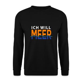 Ich will meer - Unisex Pullover - Schwarz - Vorne - Alina (178cm) & Michal (187cm)