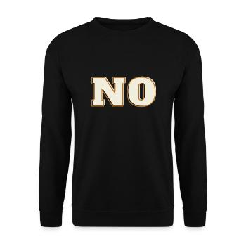 No - Unisex Pullover - Schwarz - Vorne - Alina (178cm) & Michal (187cm)