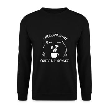Café, expresso, café et chocolat - Sweat-shirt Unisexe - noir - Devant - Alina (178cm) & Michal (187cm)