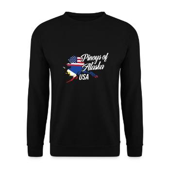 Filipinos of Alaska Design für stolze Fil-Ams - Unisex Pullover - Schwarz - Vorne - Alina (178cm) & Michal (187cm)