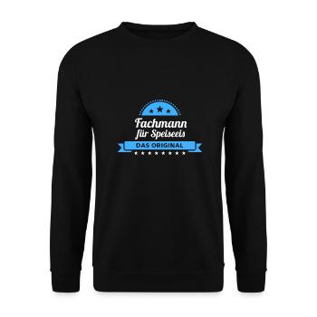 Fachmann Speiseeis Design für stolze Profis - Unisex Pullover - Schwarz - Vorne - Alina (178cm) & Michal (187cm)