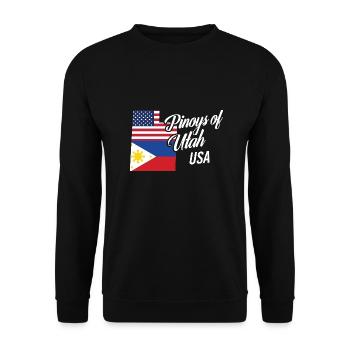 Filipinos of Utah Design für stolze Fil-Ams - Unisex Pullover - Schwarz - Vorne - Alina (178cm) & Michal (187cm)