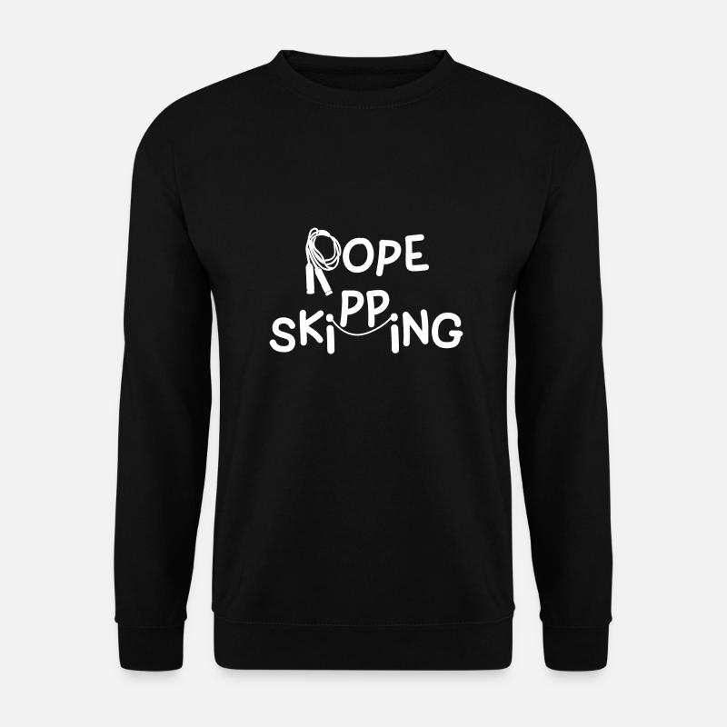 Rope Skipping Rope Design für stolze Seilspringer - Unisex Pullover - Schwarz