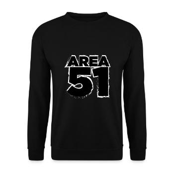 Area 51 - Design - Unisex Sweatshirt - black - Front - Alina (178cm) & Michal (187cm)