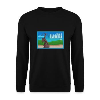 Oklahoma Fil-Am Design für stolze Pinoys - Unisex Pullover - Schwarz - Vorne - Alina (178cm) & Michal (187cm)