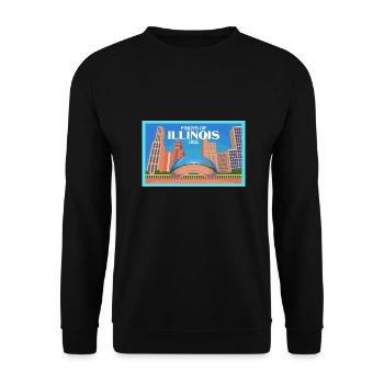 Illinois Fil-Am Design pour les fiers Pinoys - Sweat-shirt Unisexe - noir - Devant - Alina (178cm) & Michal (187cm)