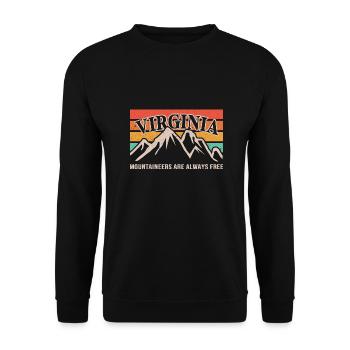 Mountaineers Virginia Design für stolze Virginier - Unisex Pullover - Schwarz - Vorne - Alina (178cm) & Michal (187cm)