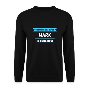 Mark Name Spruch für stolze Marken - Unisex Pullover - Schwarz - Vorne - Alina (178cm) & Michal (187cm)