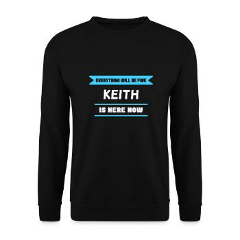 Keith Name Saying für stolze Keiths - Unisex Pullover - Schwarz - Vorne - Alina (178cm) & Michal (187cm)