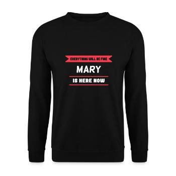 Mary Name Saying für stolze Marys - Unisex Pullover - Schwarz - Vorne - Alina (178cm) & Michal (187cm)