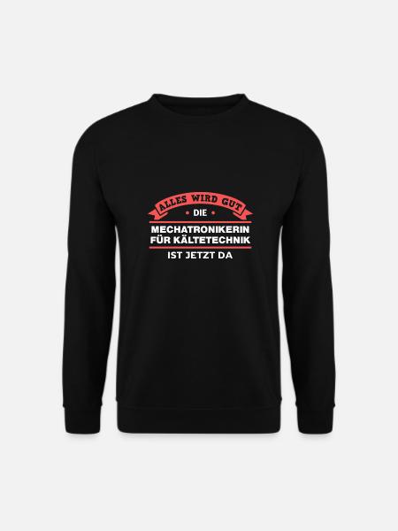 Mechatronikerin Kältetechnik Design für Handwerker - Unisex Pullover - Schwarz
