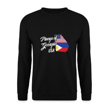 Filipinos of Georgia Design für stolze Fil-Ams - Unisex Pullover - Schwarz - Vorne - Alina (178cm) & Michal (187cm)