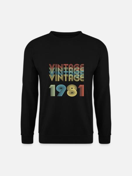 Birthday Vintage 1981 - Unisex Pullover - Schwarz