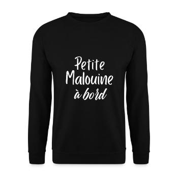 Petite malouine à bord - Sweat-shirt Unisexe - noir - Devant - Alina (178cm) & Michal (187cm)