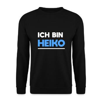Heiko Name Spruch für stolze Heikos - Unisex Pullover - Schwarz - Vorne - Alina (178cm) & Michal (187cm)