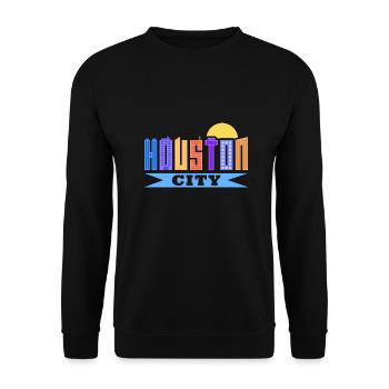 Design de la ville de Houston pour les fiers résidents de Houston - Sweat-shirt Unisexe - noir - Devant - Alina (178cm) & Michal (187cm)