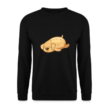 Hundekartoffel-Design für Hundeliebhaber - Unisex Pullover - Schwarz - Vorne - Alina (178cm) & Michal (187cm)