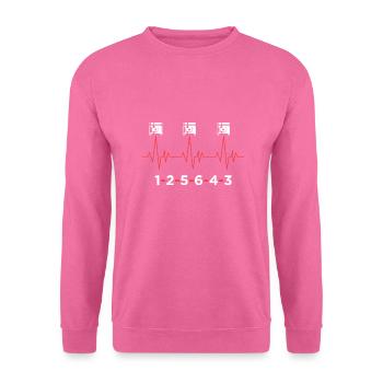 V6 Herzschlag Design für Sechszylinder Autofans - Unisex Pullover - Pink - Vorne