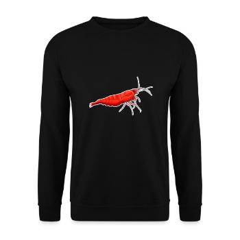 Red Cherry Shrimp Pet Design for proud - Unisex Sweatshirt - black - Front - Alina (178cm) & Michal (187cm)