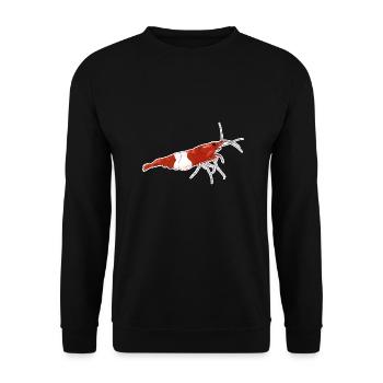 Red Rili Shrimp Pet Design für stolze Shrimp-Fans - Unisex Pullover - Schwarz - Vorne - Alina (178cm) & Michal (187cm)