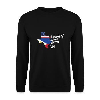 Filipinos of Texas Design für stolze Fil-Ams - Unisex Pullover - Schwarz - Vorne - Alina (178cm) & Michal (187cm)