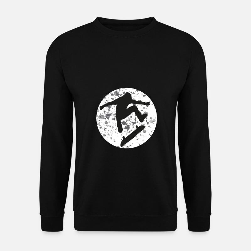 Skating Skateboarding Moon Moon - Unisex Sweatshirt - black