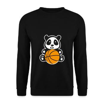 Basketball basketball panda cute panda shirt - Unisex Sweatshirt - black - Front - Alina (178cm) & Michal (187cm)