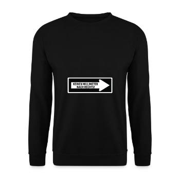 Keinen Millimeter nach Rechts! Demo Shirt - Unisex Pullover - Schwarz - Vorne - Alina (178cm) & Michal (187cm)