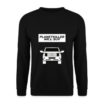 RIP Klima SUV Umweltverschmutzung Demo - Unisex Pullover - Schwarz - Vorne - Alina (178cm) & Michal (187cm)
