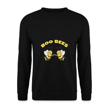 Boo Bees - Bees Shirt - Unisex Sweatshirt - black - Front - Alina (178cm) & Michal (187cm)