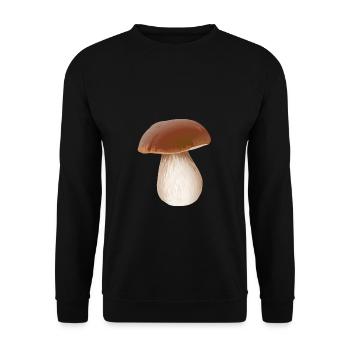 Porcini Mushrooms pick mushroom picker mushroom - Unisex Sweatshirt - black - Front - Alina (178cm) & Michal (187cm)