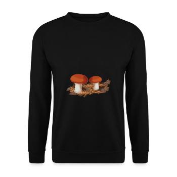 Champignons cueilleurs de champignons - Sweat-shirt Unisexe - noir - Devant - Alina (178cm) & Michal (187cm)