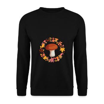 Champignons cueilleurs de champignons - Sweat-shirt Unisexe - noir - Devant - Alina (178cm) & Michal (187cm)