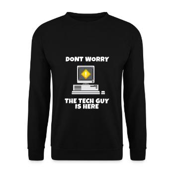 Exécuter cmd | Nerd informatique | Concepteur web | CSS | exe - Sweat-shirt Unisexe - noir - Devant - Alina (178cm) & Michal (187cm)
