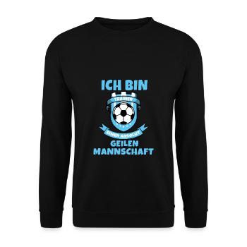 Ich bin Trainer einer geilen Mannschaft | Coach - Unisex Pullover - Schwarz - Vorne - Alina (178cm) & Michal (187cm)