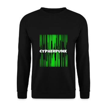 Cypherpunk | Cyber Punk | IT Nerd Geek Programmi - Unisex Pullover - Schwarz - Vorne - Alina (178cm) & Michal (187cm)